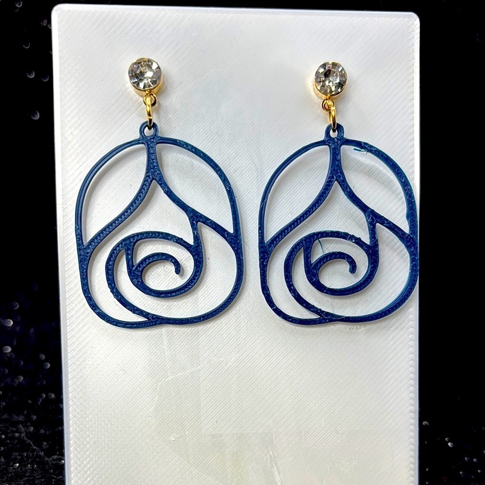 The Meadow Bloom Blue and Gold Earrings